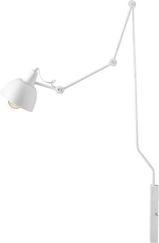 Wandleuchte Weiß E27 Metall Modern zum Lesen Wandlampe