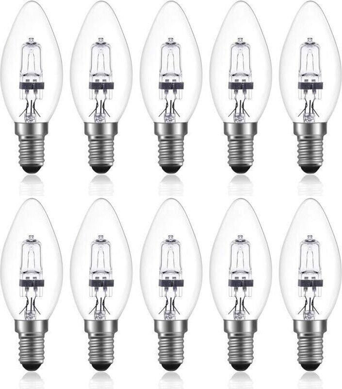 Thumbnail - 42W E14 C35 Dimmbare Halogenlampe, Wechselstrom 220-240V, Warmweiß 2700K, Klare E14 Halogenlampe (10er-Packung)