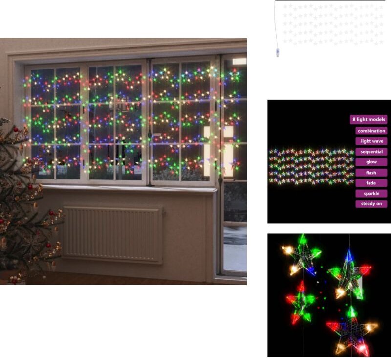 Led Sternenvorhang Lichterkette 500 led Bunt 8 Funktionen - Weihnachtsdeko - Sternenhimmel - Lichterketten - LED-Beleuch...