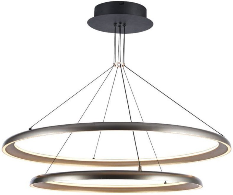 V-tac - Deckenleuchte Deckenlampe Wohnzimmerlleuchte Metall Champagnergrau b 107 cm