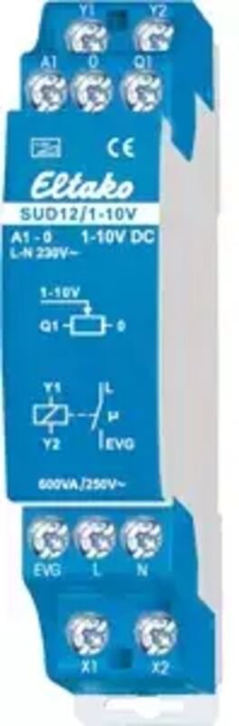 21100802 Hutschienen Dimmer Geeignet für Leuchtmittel: Leuchtstofflampe, Halogenlampe Blau - Eltako