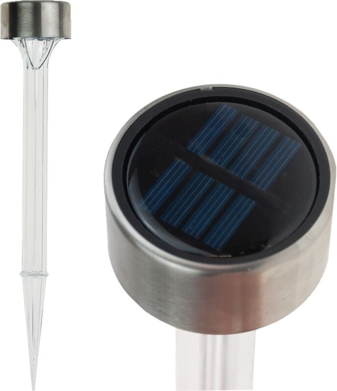 TG60448 Solarleuchte, LED-Gartenleuchte, transparent, Solarmast mit Sensor