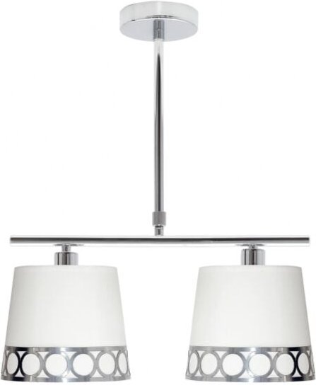 Fabrilamp - Dalia Lampe 2xe14 weiß/silber regx40x16 cm