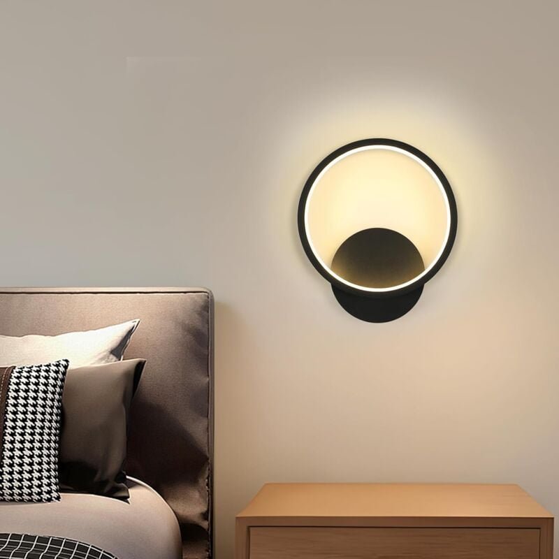 Thumbnail - Comely - LED-Wandleuchte für den Innenbereich, 12 w, 1350 lm, rund, modern, Wandlampe, 3000 k, warmweiß, Aluminium, Wand...