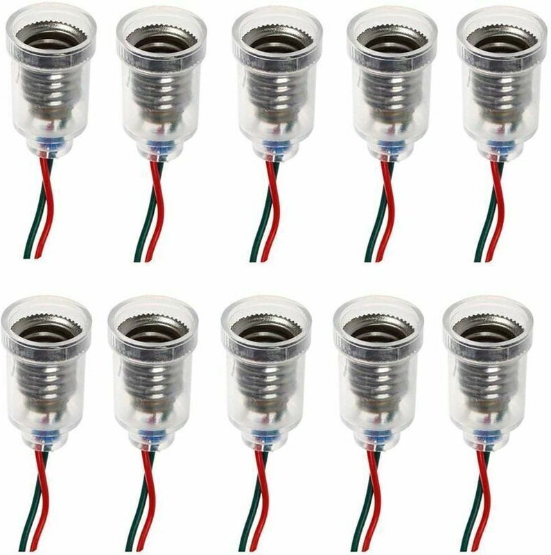 E10 LED-Lampen, Schraubsockel, kleine Kerzenlampen, Lampenfassung mit Kabel, Fassung für Heimexperimente, Stromkreisprüf...