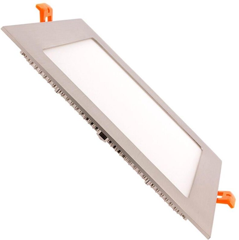 Led Einbaustrahler flach 15W Eckig SuperSlim Ausschnitt 180x180mm Silber 6000K Kaltweiß
