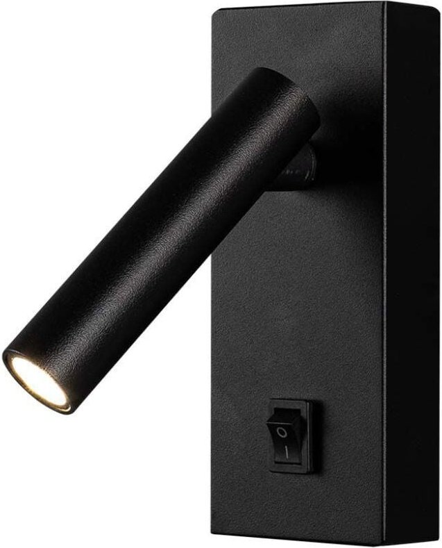 V-TAC 2 W LED-Leseleuchte, verstellbar, mit Ein-/Ausschalter, Schwarz, Naturweiß