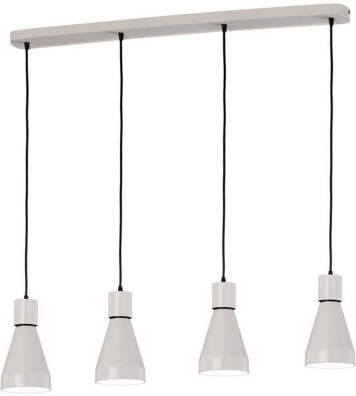 Inspired Mantra Fusion - Kos - Linearer Deckenanhänger 4L 4 x E27 Max 40W, Weiß, Schwarz