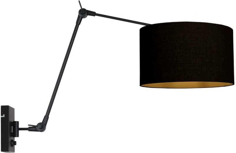 Wandleuchte - Prestige Chic - schwarz - leinen - Steinhauer