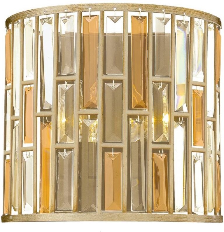 Elstead - Gemma - 2 Licht Innenwandleuchte Silver Leaf, E14