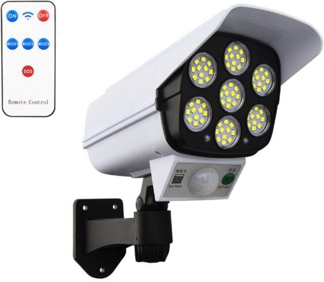 1PCS Outdoor Solar Ligths 77Led pir Motion Sensor Lampe Simulation Kamera Wand Licht Wasserdicht Garten Decor Lichter