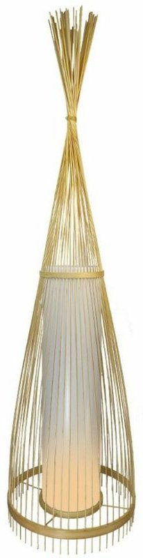 V-TAC LED-Stehleuchte aus Holz mit E27-Lampenfassung (max. 60 W), H: 94 cm, 1,8 m Kabel