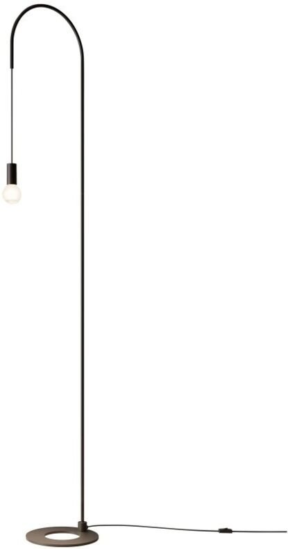 Zafferano - Filo Stehleuchte, 200° schwenkbar, lackiertes Metall, E27-Glühbirne max. 60 W enthalten, H 231 cm - Schwarz