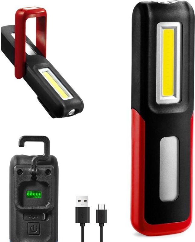 Wiederaufladbare LED-Taschenlampe mit Magnetlicht, tragbare Arbeitsleuchte für Mechaniker, zuverlässige und superhelle K...
