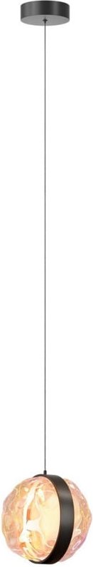 Maytoni Misterio Moderne Globe Pendelleuchte, dimmbar, schwarz, 2700 K, 650 lm, bunter Schirm
