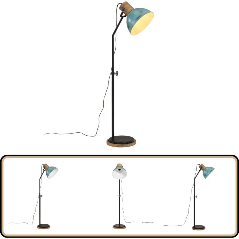 Stehleuchte 25 W Blau 30x30x100-150 cm E27 - Industrielampen - Stehlampe - Wohnraumleuchte - Esszimmerlampe - Büroleucht...