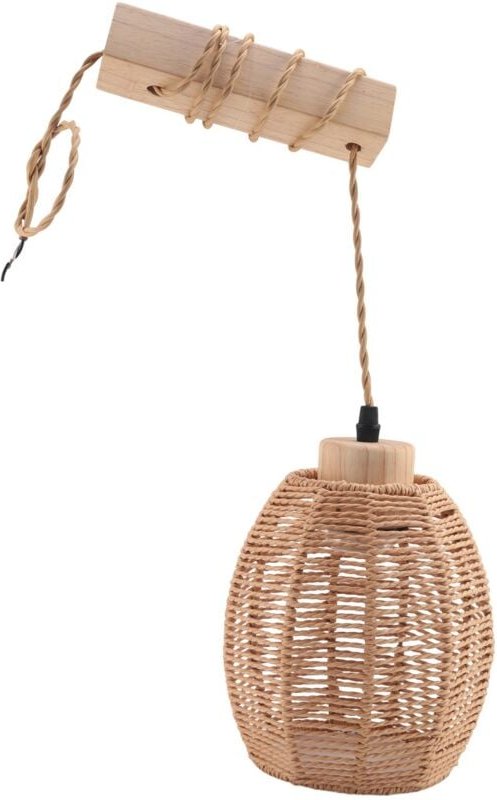 Retro Wandleuchte Gewebte Rattan Holz Wandlampen Wohnzimmer Nachttischlampe Vintage Schlafzimmer Dekoration Beleuchtung-...
