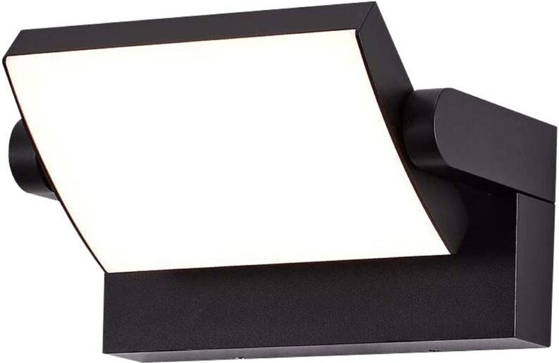 V-TAC VT-11020 verstellbarer rechteckiger LED-Wandleuchte Strahler 17W 120lm/w schwarze Farbe 4000k modernes Design IP65...