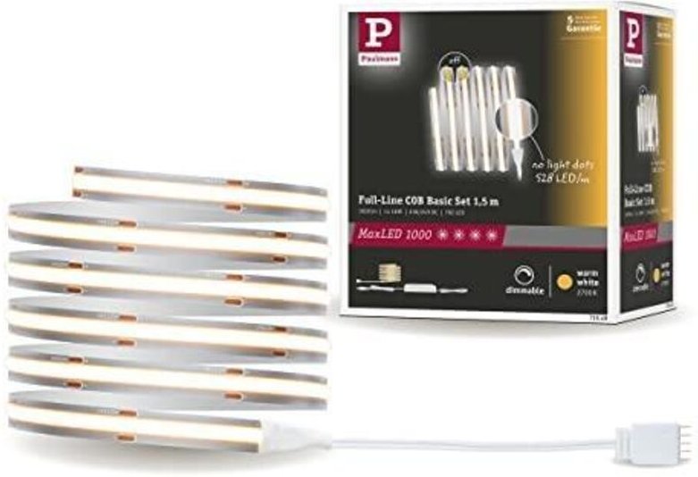Paulmann 710.48 MaxLED 1000 LED Strip COB Basisset 1,5m 18W 1620lm 528LEDs/m 2700K 40VA
