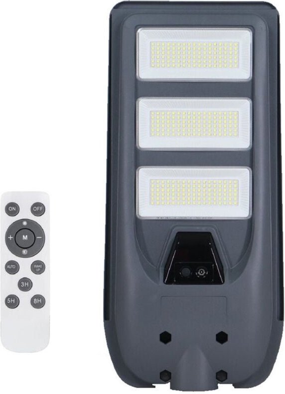 Trade Shop - LAMPIONE FARO LED SOLARE 100W 160W 220W 300W CON SENSORE CREPUSCOLARE PROSSIMITÀ ES-P-F -