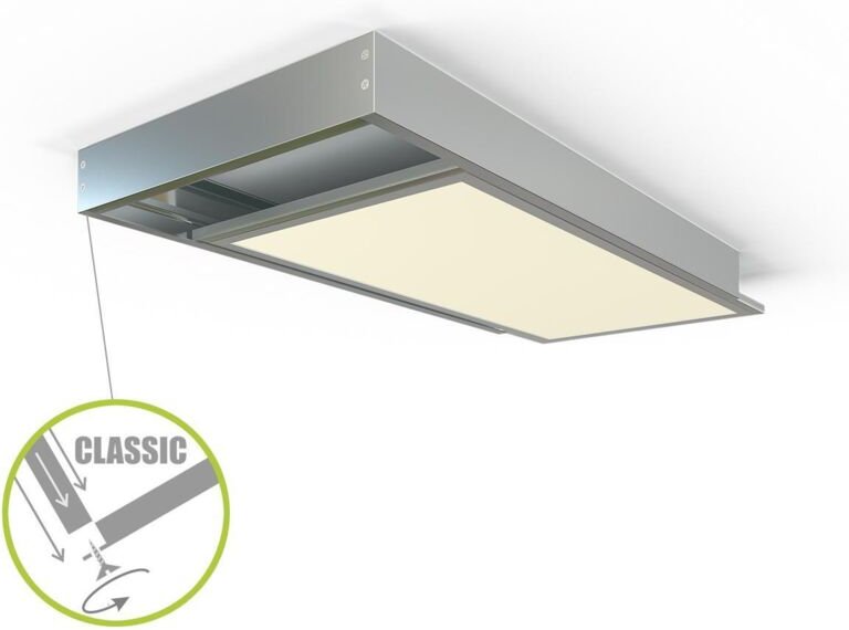 LED Panel Aufbaurahmen Classic 30x60cm silber Aufputz Montagerahmen