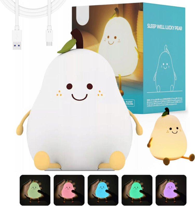 SILIKON-Nachtlampe in Form einer Birnenlampe für Kinder