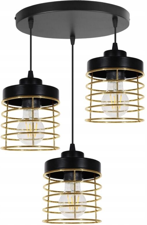 Deckenlampe Hängelampe Kronleuchter Golden Draht Led