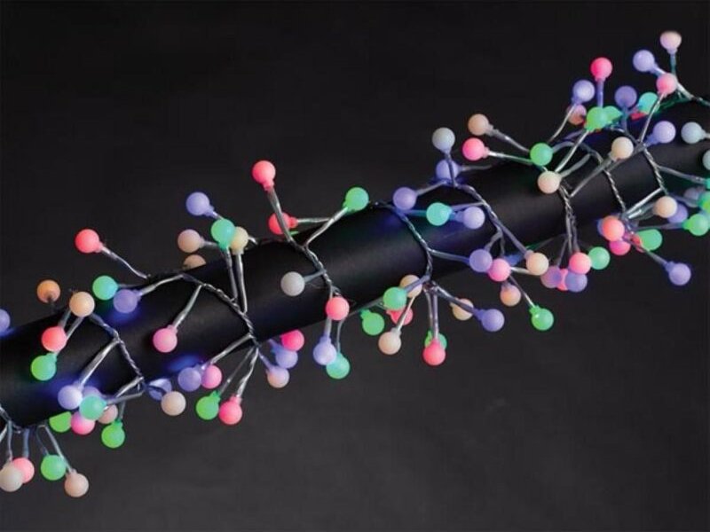 Vellight - Auva led - 3 m - 176 Kugeln - mehrfarbig - transparentes Kabel - 24 v