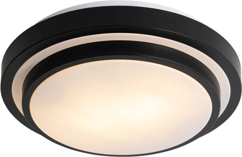 Moderne Deckenleuchte schwarz mit weiß 35 cm IP44 - Walden