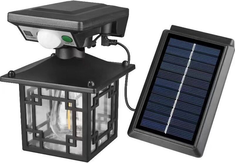 Stück Vintage-Solar-Wandleuchte für den Außenbereich mit Bewegungsmelder, IP65 wasserdichte Gartenleuchte (abnehmbar)