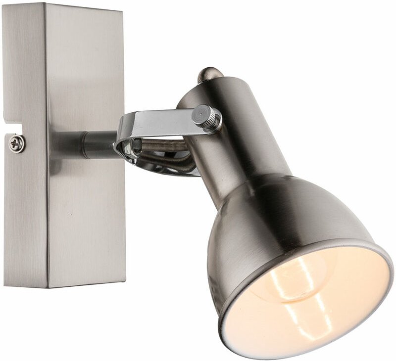 Wand Leuchte Lampe Spot Beweglich Beleuchtung Metall Nickel Matt Schlaf Zimmer