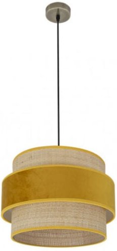 Kings Anhänger 1xe27 Leder/Natur-Dotter regx40x40 cm