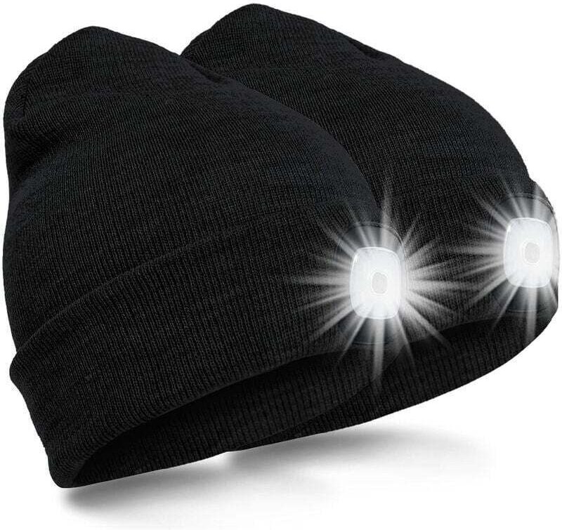 LED-Mütze mit LED-Licht zum Joggen, Campen und Laufen (2 Stück)