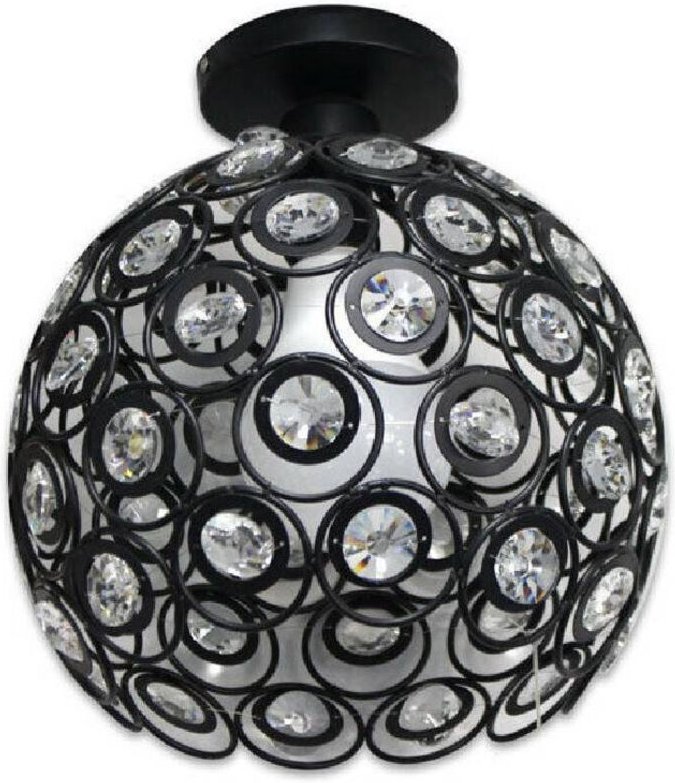 Trade Shop Traesio - Trade Shop - Deckenleuchte Pendelleuchte Kristallkugeln Deckenleuchte E27 C23 Lampe - Schwarz