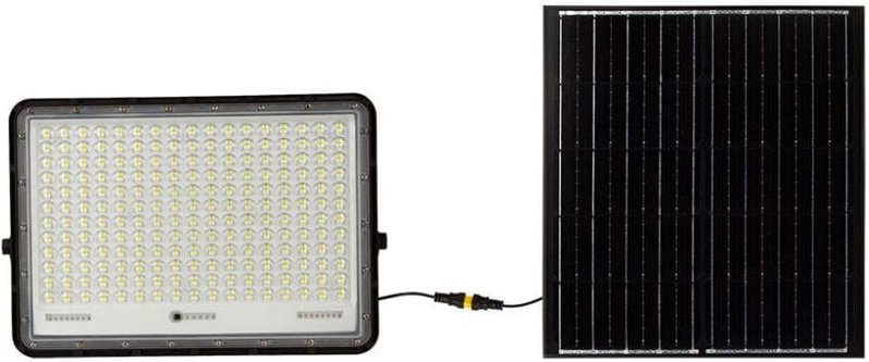 Vtac - Schwarze Solar-Flutlichter - 20W - IP65 - 2600 Lumen - 6400K