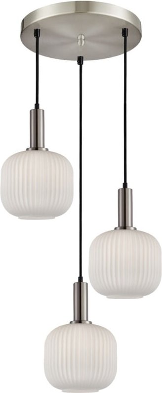 PENZI Hängelampe 3 E27 Silber ITALUX PND-31981-3S-SC-WH