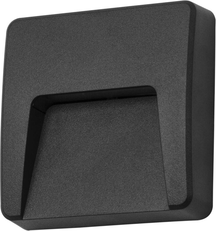 Forlight - wandleuchte IP65 grove opaque square led 2,6 w 4000 k schwarz 89 lm