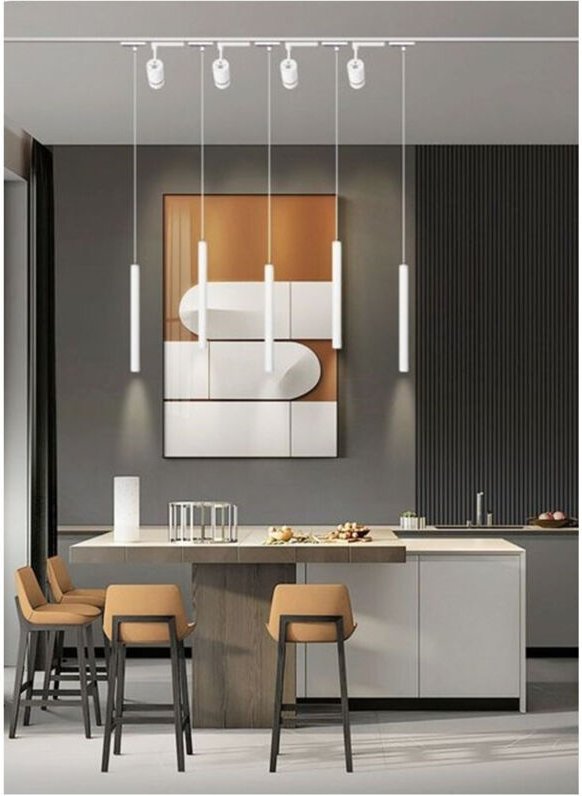 Trade Shop Traesio - Trade Shop - 3 w aussetzungs-led-fakt für binar-streck-monofase lampada LP-80 - Weiß