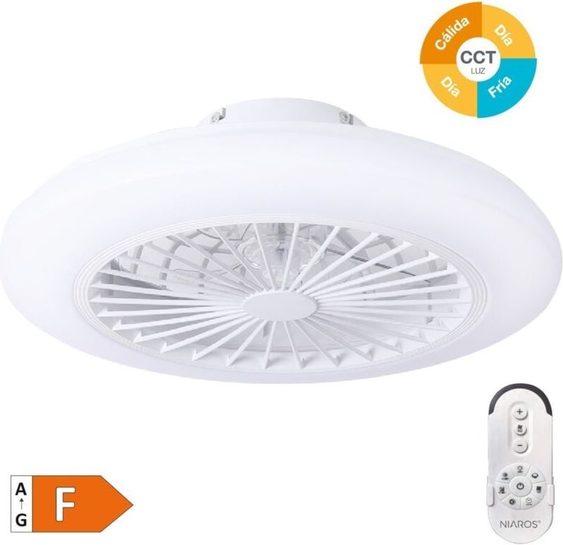 Deckenventilator "Talsano" mit dimmbarem LED-Licht und Fernbedienung (40W 3CCT 6500lm) weiß