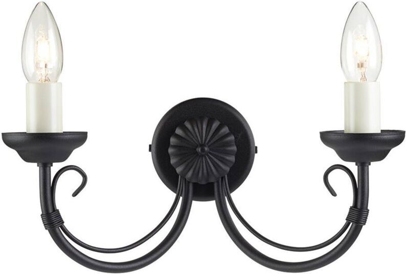Chartwell - 2 Light Indoor Candle Wandleuchte Schwarz, E14 - Elstead