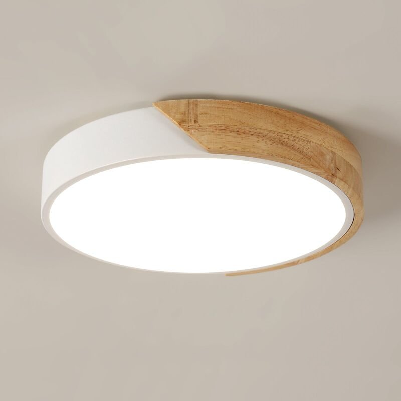 COMELY Holz -LED -Deckenleuchte 30W moderne runde Deckenlampe perfekt für Schlafzimmer Schlafzimmer Küche Wohnzimmer Bür...