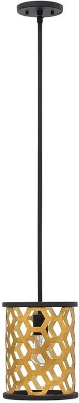 Deckenlampe Hängelampe Pendellampe Stahl Gold d 20cm Wohnzimmerleuchte 1 Flammig