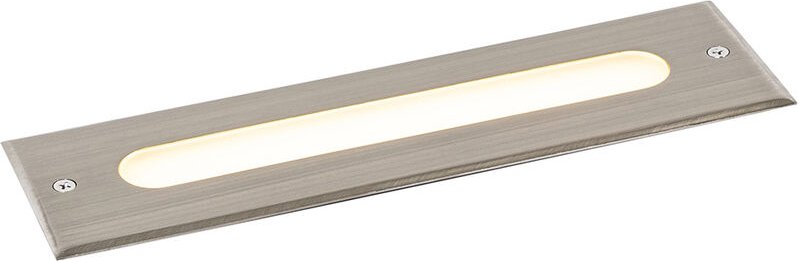 Qazqa - Moderner Bodenstrahler Stahl 30 cm inkl. led IP65 - Eline