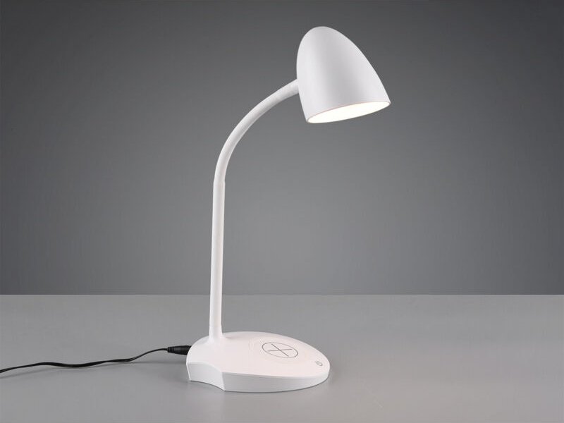 Thumbnail - LED Schreibtischleuchte LOAD in Weiß mit induktiver Ladestation im Sockel