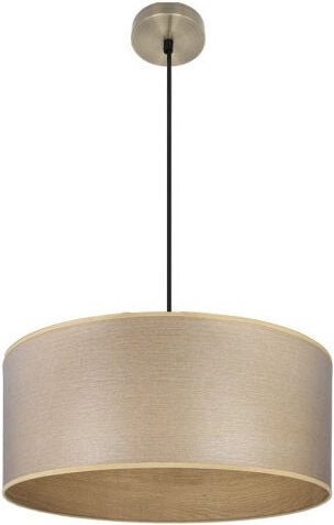 Hängeleuchte tania 1xe27 Leder/helles Holz regx50x50 cm