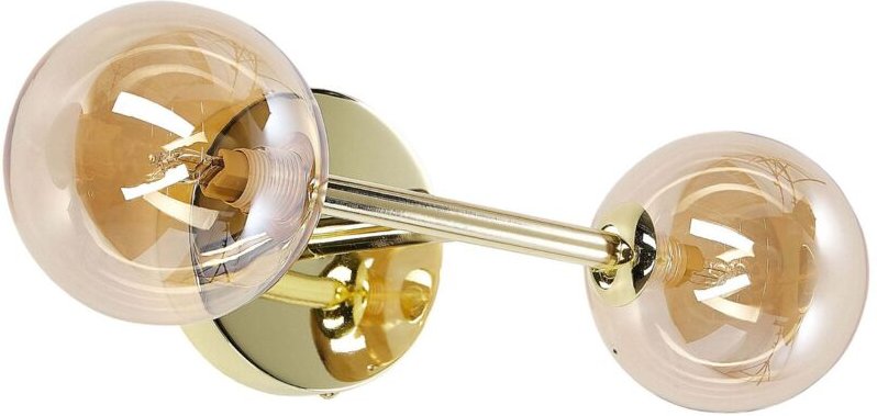 Beliani - Moderne Wandleuchte mit 2 goldfarbenen Stahlbirnen Flur Wohnzimmer Schlafzimmer
