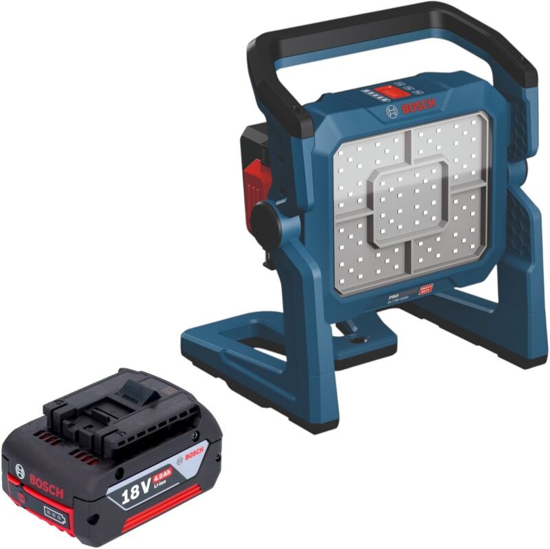 Bosch GLI 18V-5000 Akku Bauleuchte 18 V 5000 lm + 1x Akku 4,0 Ah - ohne Ladegerät