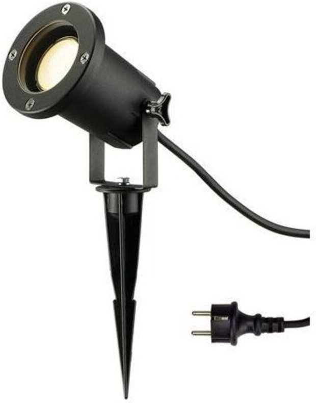 SLV - 227410 Nautilus Spike LED-Gartenstrahler led, Energiesparlampe, Halogen GU10 11 w Schwarz