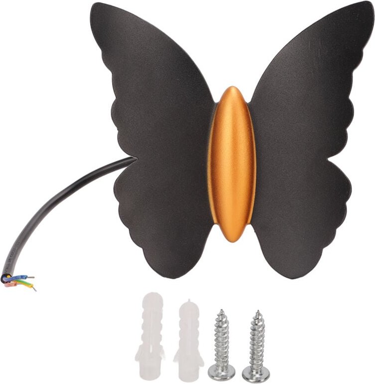 Wandleuchte, schmetterlingsförmige Wandleuchte, IP65 wasserdicht, 6W dekorative LED-Leuchte, warmweißes Licht für Kinder...