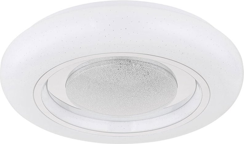 Globo - Deckenleuchte mit Fernbedienung Deckenlampe Farbwechsel Tageslichtleuchte Kristalle, Chromring, rgb led 18W 710L...